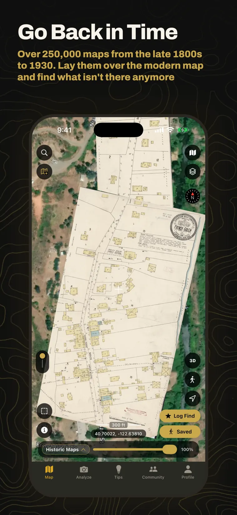 Go back in time: historic maps from the late 1800s to 1930 laid over the modern map to find what is not there anymore